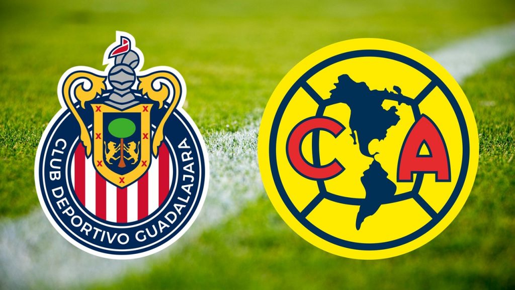 Logos enfrentados de Las Chivas de Guadalajara vs Las Águilas de América